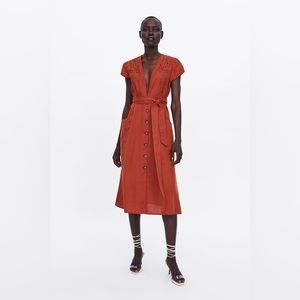 ZARA Embroidered Dress